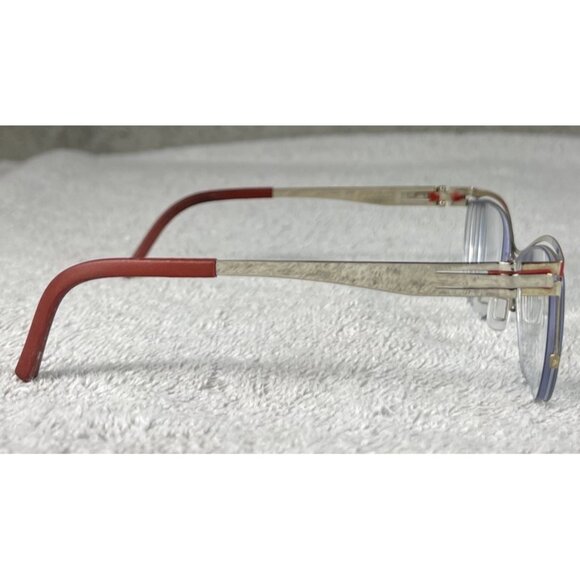 OVVO OPTICS Eyeglasses Frames 3741 c 11A Red Gold Cat Eye Half Rim 53-17-135 - Picture 2 of 9